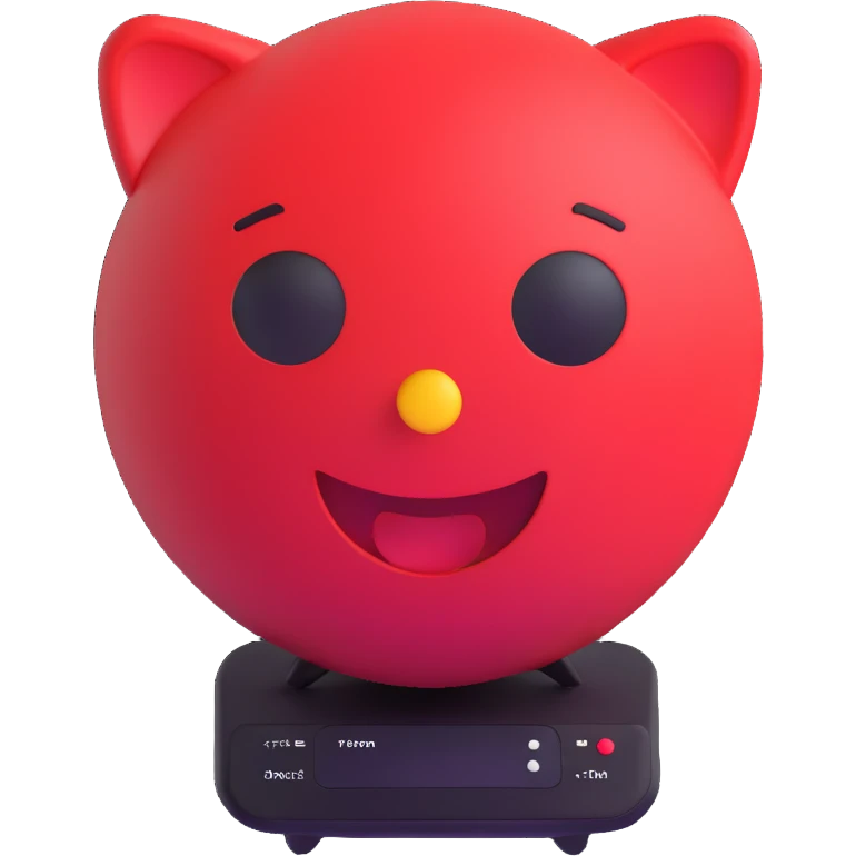 red 3D emoji style speaker emoji