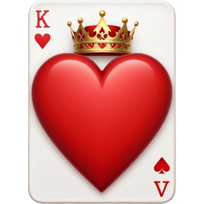 King of Hearts poker card  with out the card only the symbols emoji