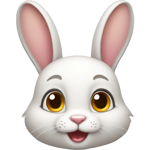 Cute rabbit expression emoji