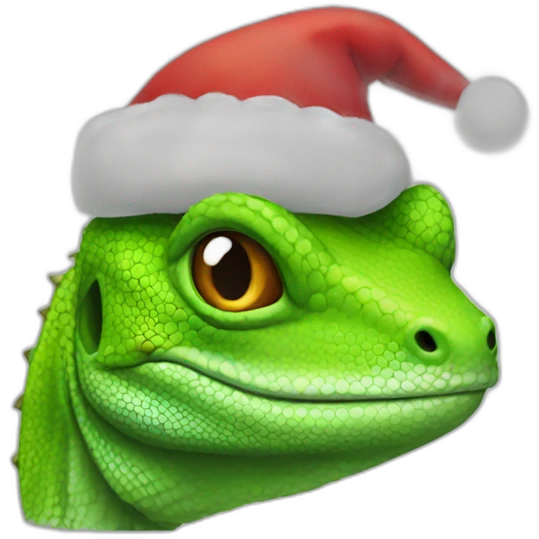 lizard santa emoji