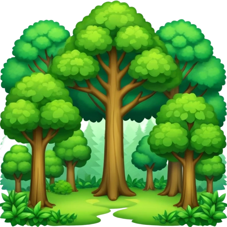 green forest with trees emoji