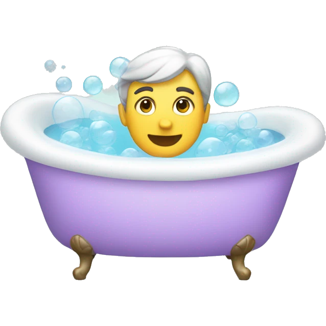 Bubble bathtub emoji