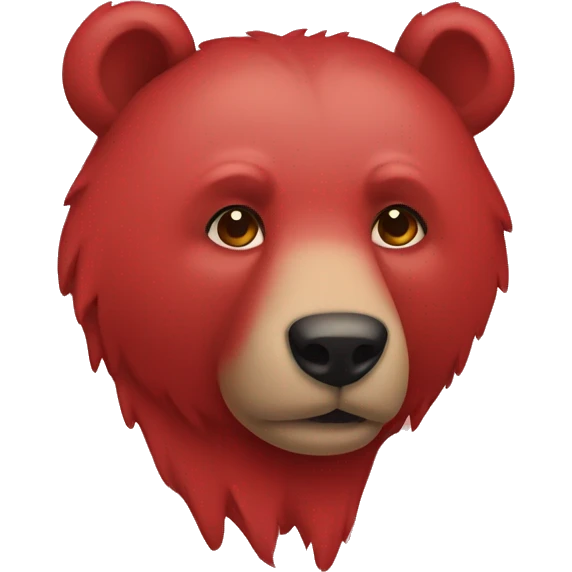 CREA UN OSO COLOR  ROJO emoji