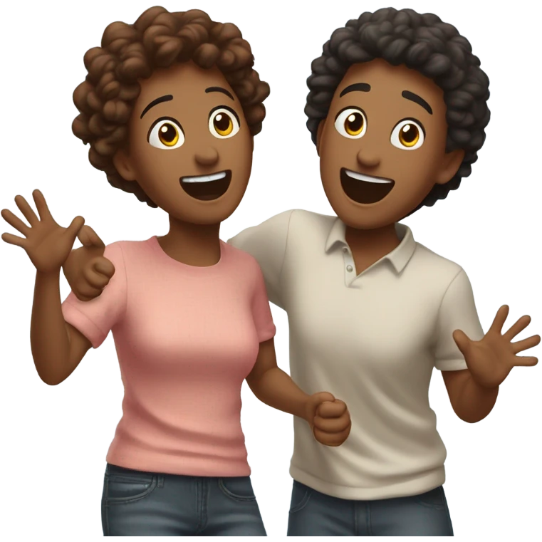 2 friends falling emoji