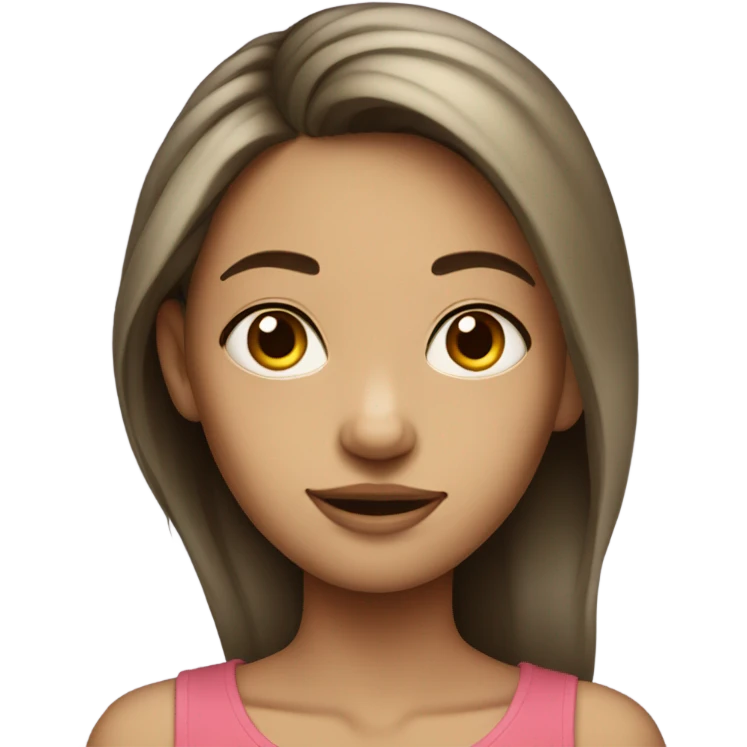 Skinny girl that looks weird emoji