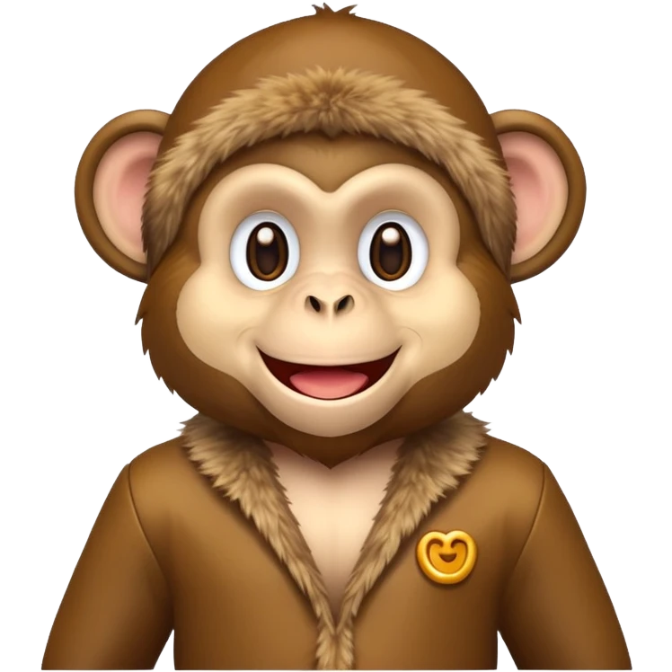 Monkey with funny clothes emoji