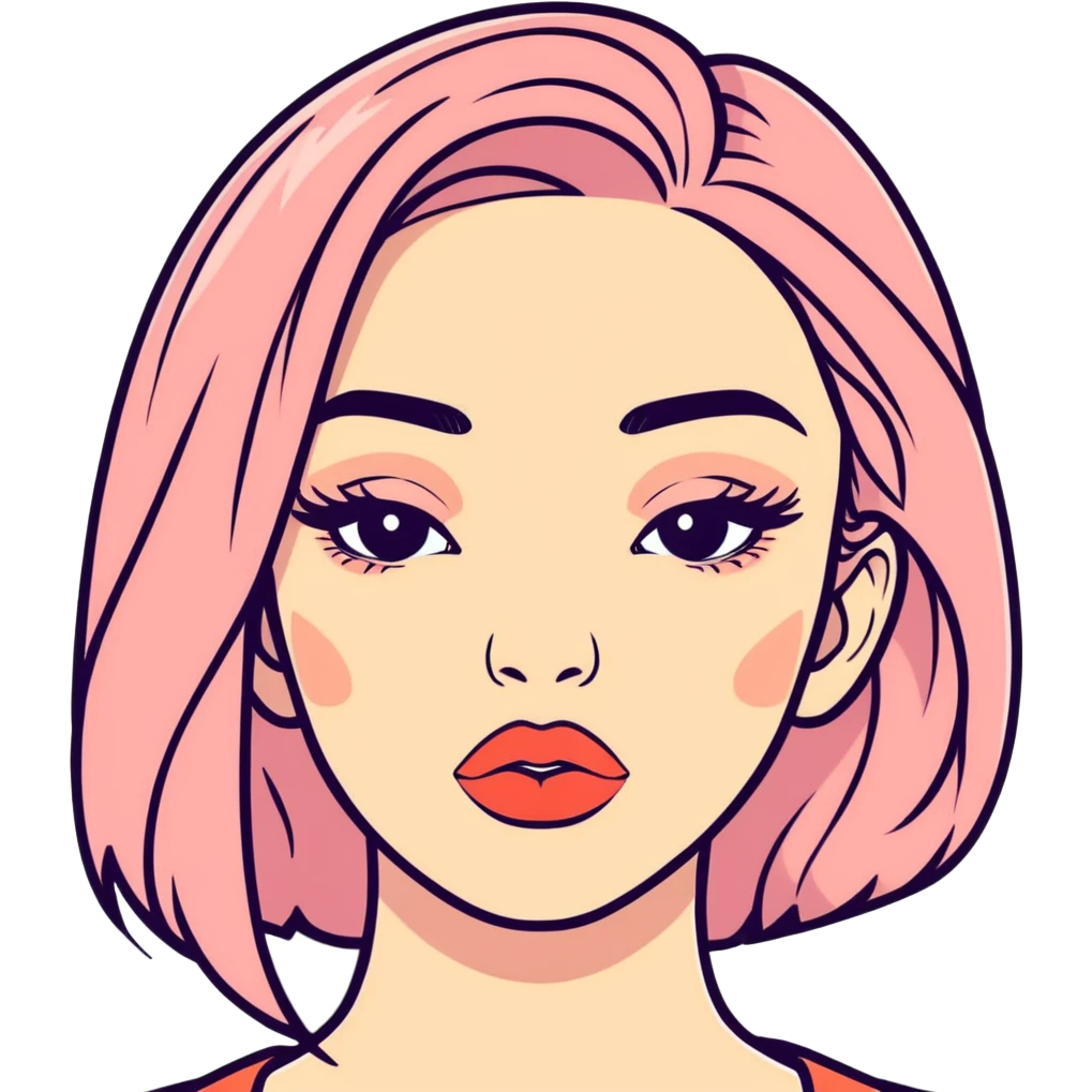 Girl with lipe filler  emoji