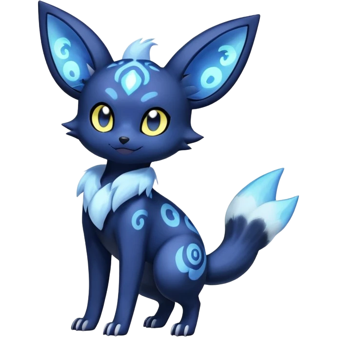 Nebulae Noibat-Meowstic-Umbreon-Fakémon-hybrid-creature (full body)  emoji