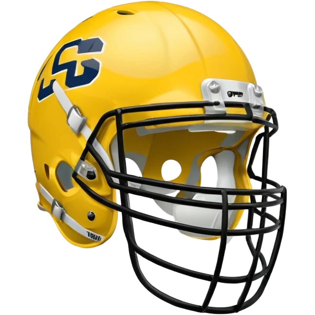 College football player helmet in yellow color emoji