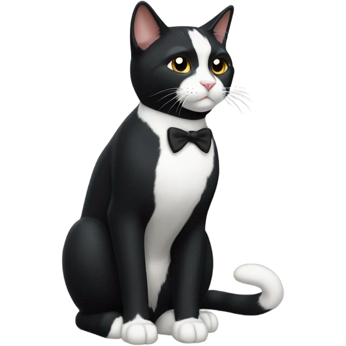 Tuxedo cat emoji