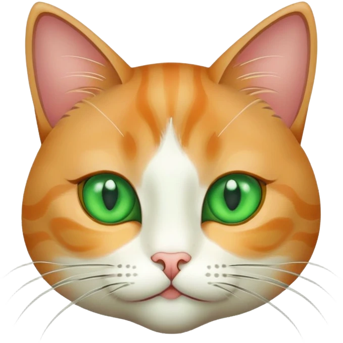 cat green eyes color green emoji
