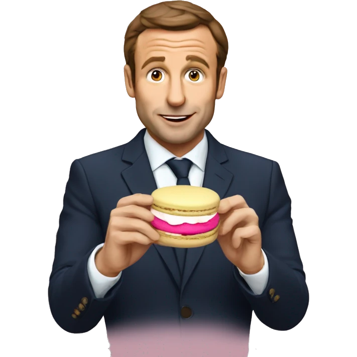 Macron qui mange macaron emoji