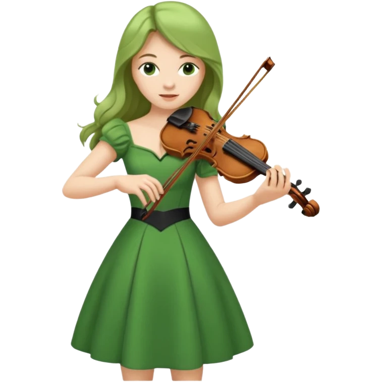 GREEN   FEMALE VIOLINIST emoji