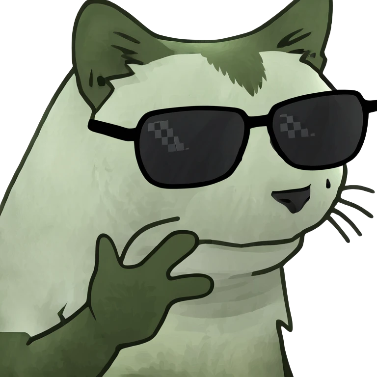 Cat with sunglasses emoji