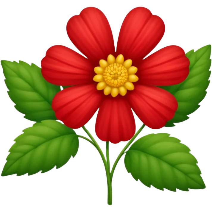 Broto de planta de flor vermelha emoji