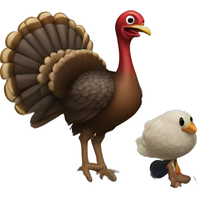 Animal turkey crossing Abbey Road emoji
