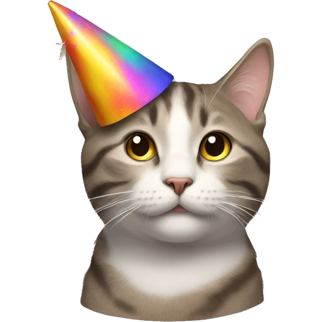 Cat with party hat emoji