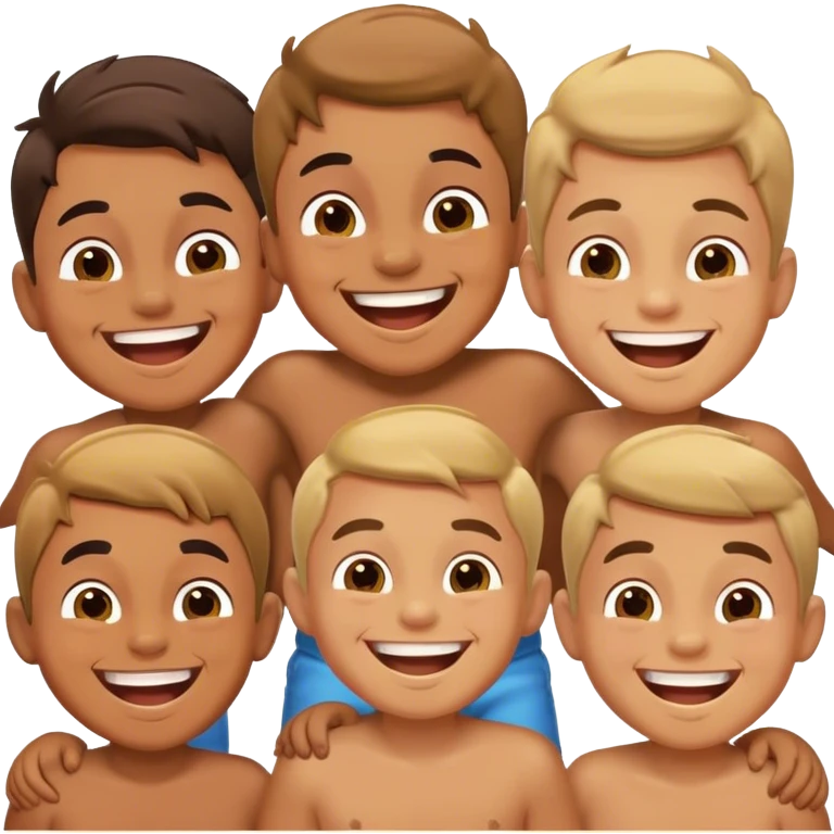 boys having fun together emoji