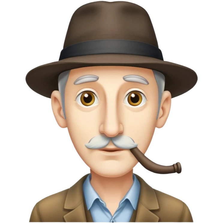 White Jewish man with long nose wearing a hat emoji