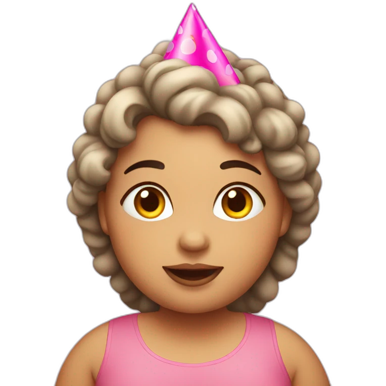 Fat girl birthday emoji