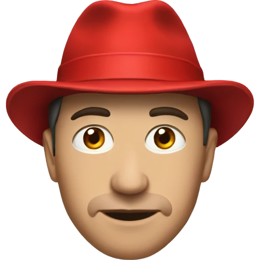 Musk wearing a red hat emoji