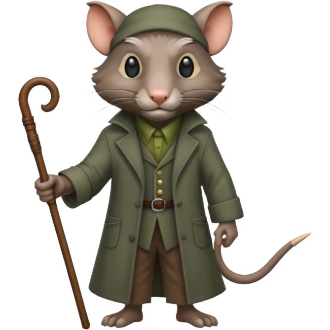 Master Splinter With A Cane emoji