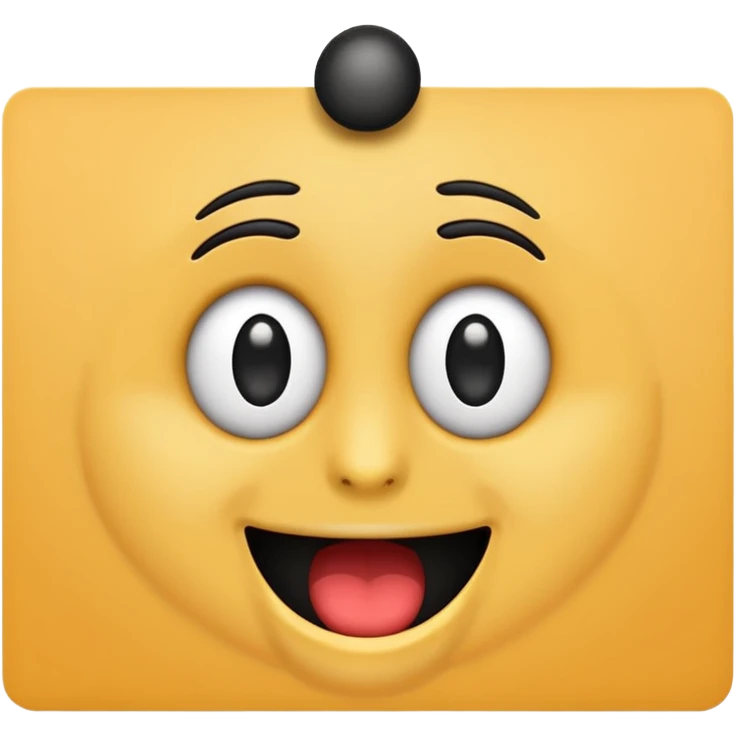 black emoji with shocked eyes holding a placard emoji