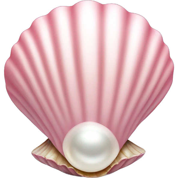 Beautiful Pink shell with pearl inside emoji