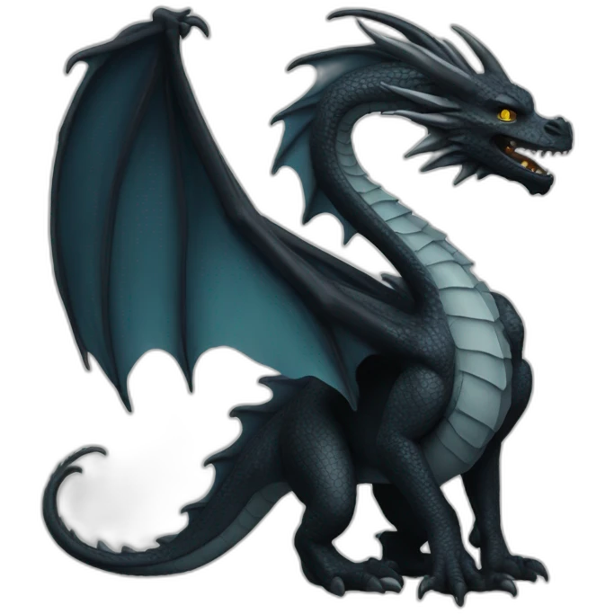 Dragon noir emoji