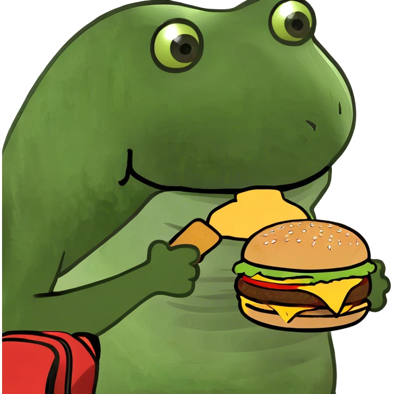 Big back with a burger  emoji
