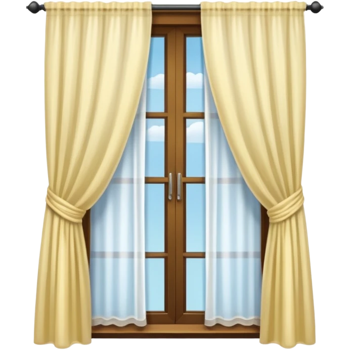 Window with  curtain, Apartment Windows. emoji