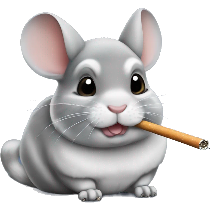 Chinchilla with cigaret emoji