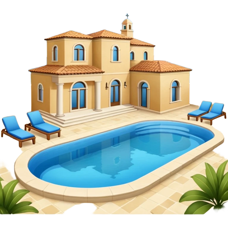 villa with pool emoji