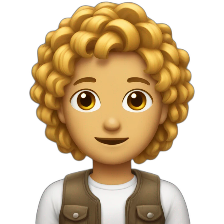 Chat avec des cheveux emoji