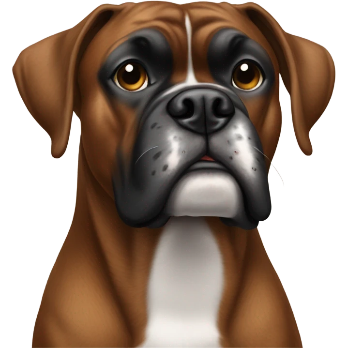 Two brindle colored boxer dogs  emoji