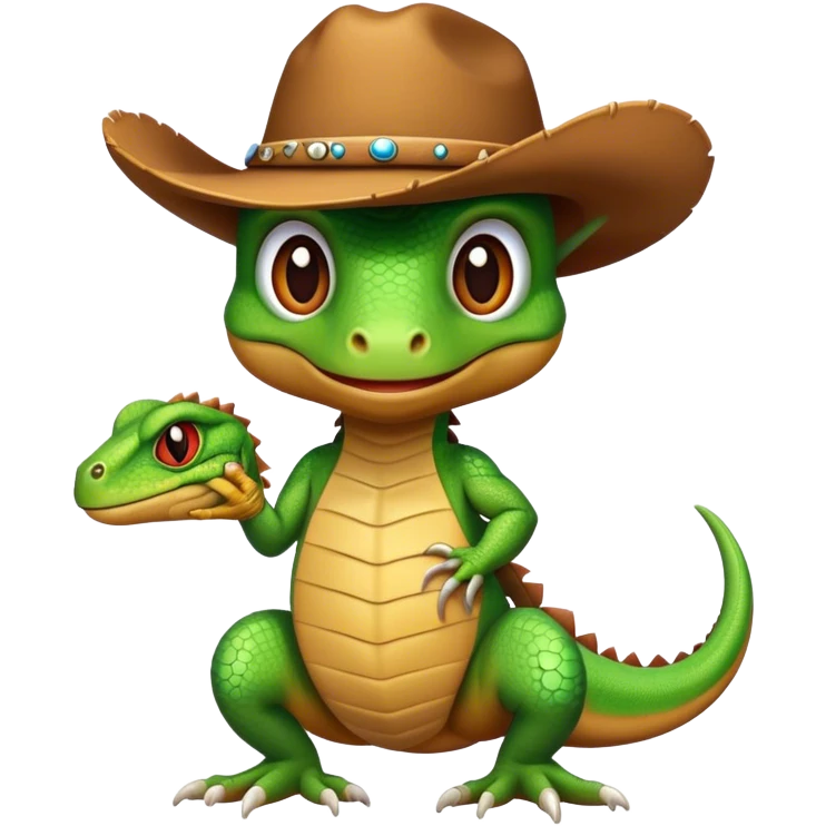 a cowboy lizard emoji
