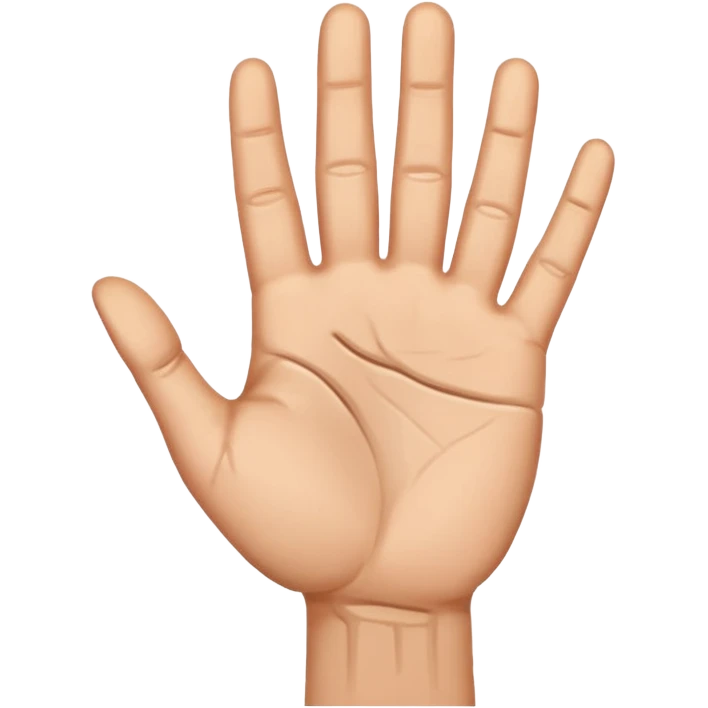 une main qui dit stop emoji