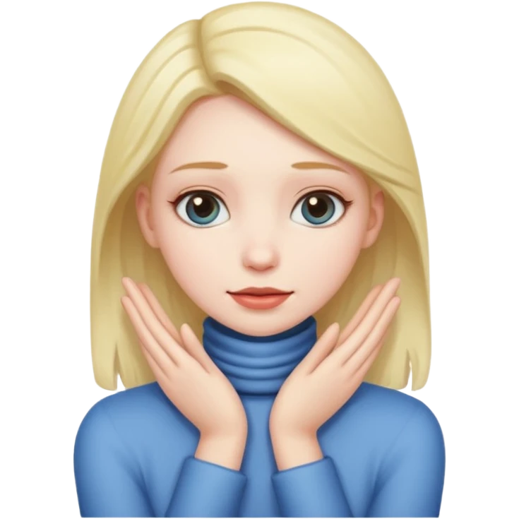 Girl with hands around her neck  emoji