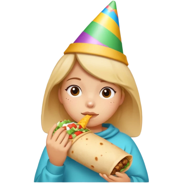 resting burrito face girl emoji