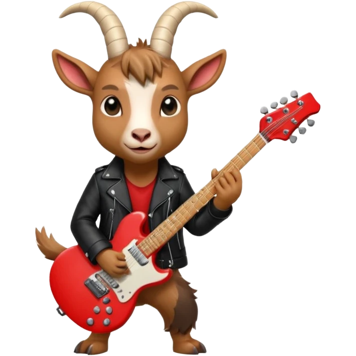 Goat rockstar potrait  emoji