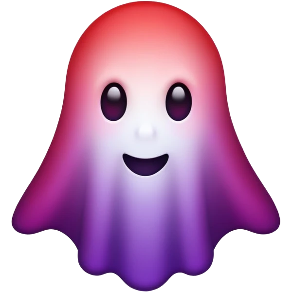  ghost Dark purple gradient to red emoji