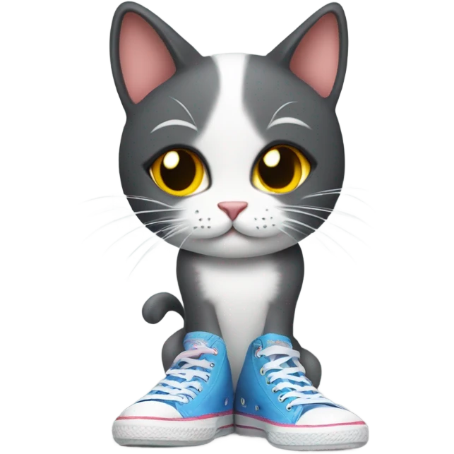 cat wearing converse sneakers emoji