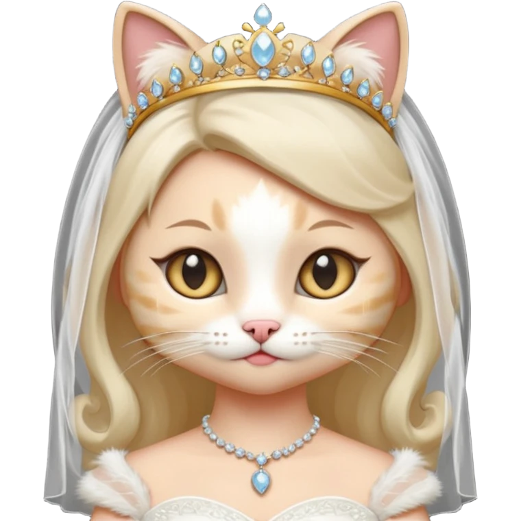 bride cat emoji
