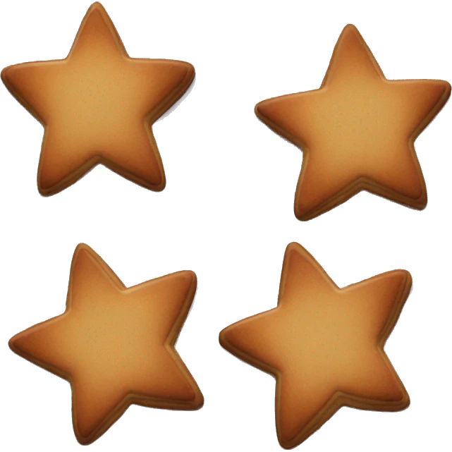 brown star cookies emoji