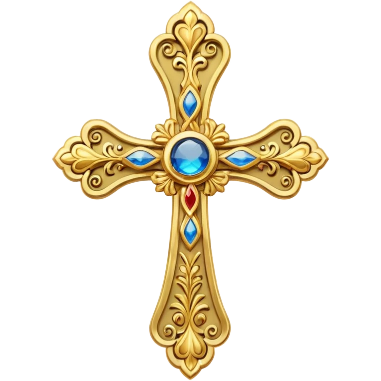 Eastern Orthodox cross. Transparent bakgrund. emoji