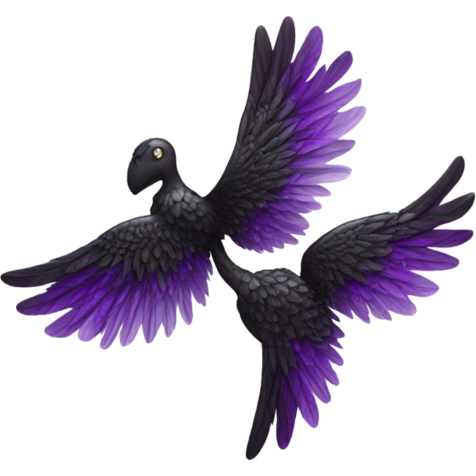 Black and purple wings emoji
