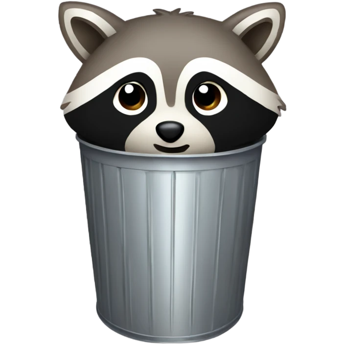 raccoon trash can emoji