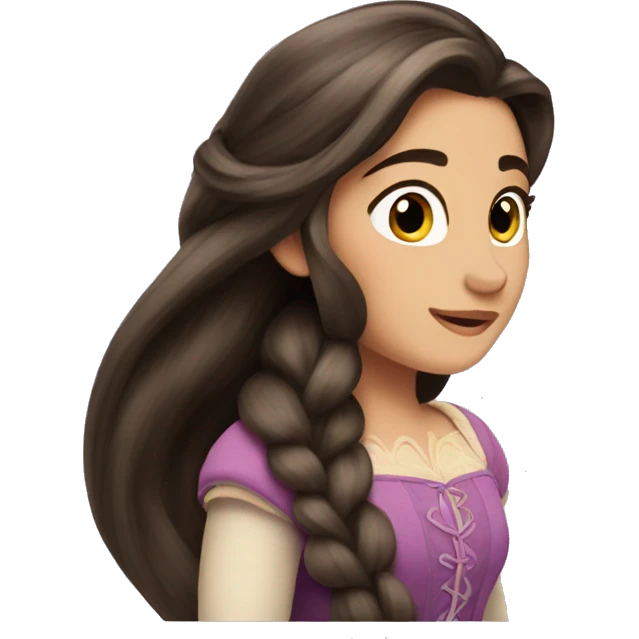 Pretty brunette rapunzel  emoji