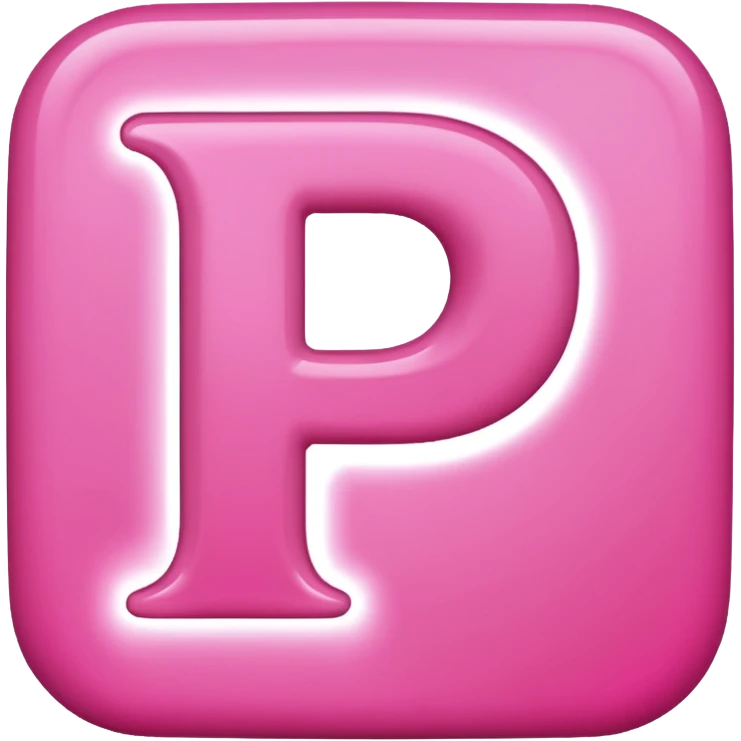mix color pinks letter p emoji