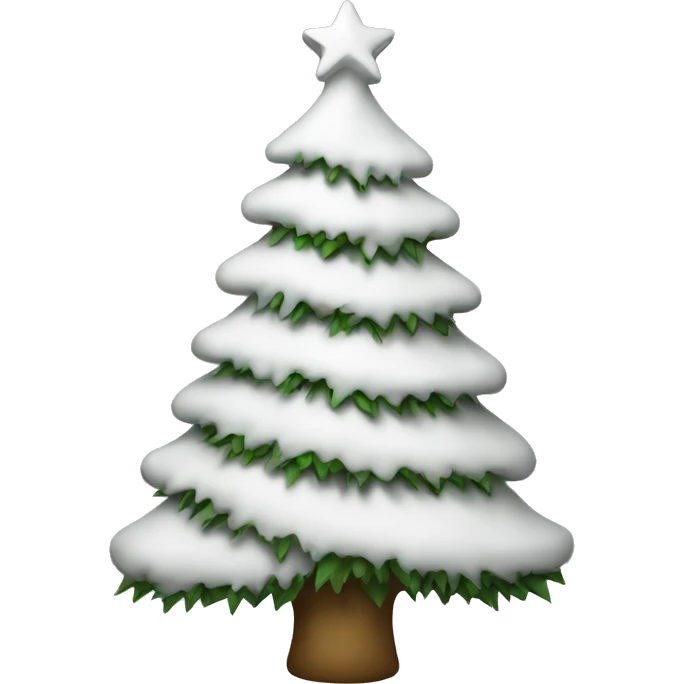 white christmas tree emoji